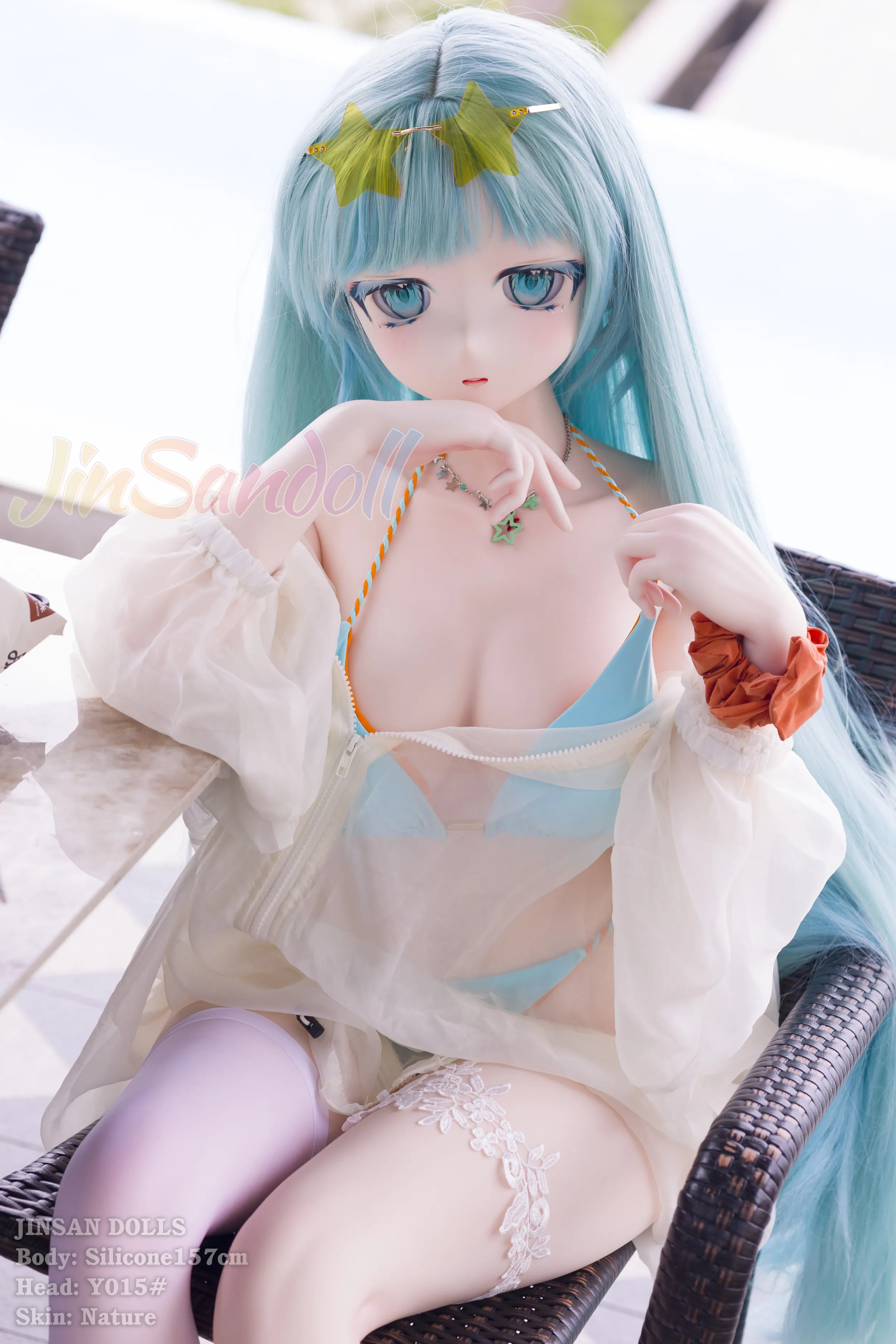157cm (5ft2) E-Cup Patung Cinta Anime Hidup Silikon Patung Seks Kepala #Y015